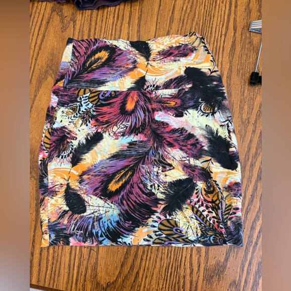 Wet Seal Dresses & Skirts - Wet Seal Purple and Orange Mini Y2K BodyCon Skirt